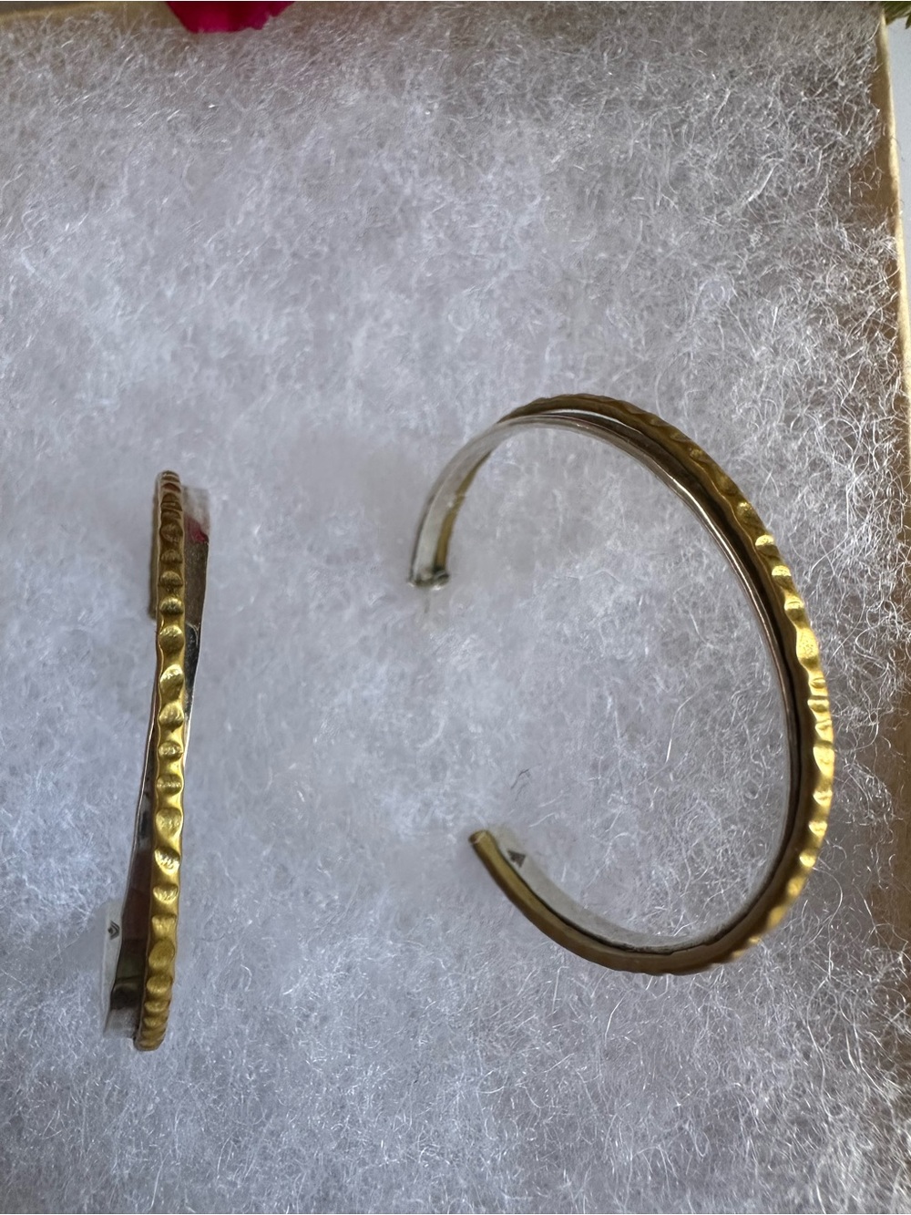 Silpada sterling silver and bronze overlay hoops